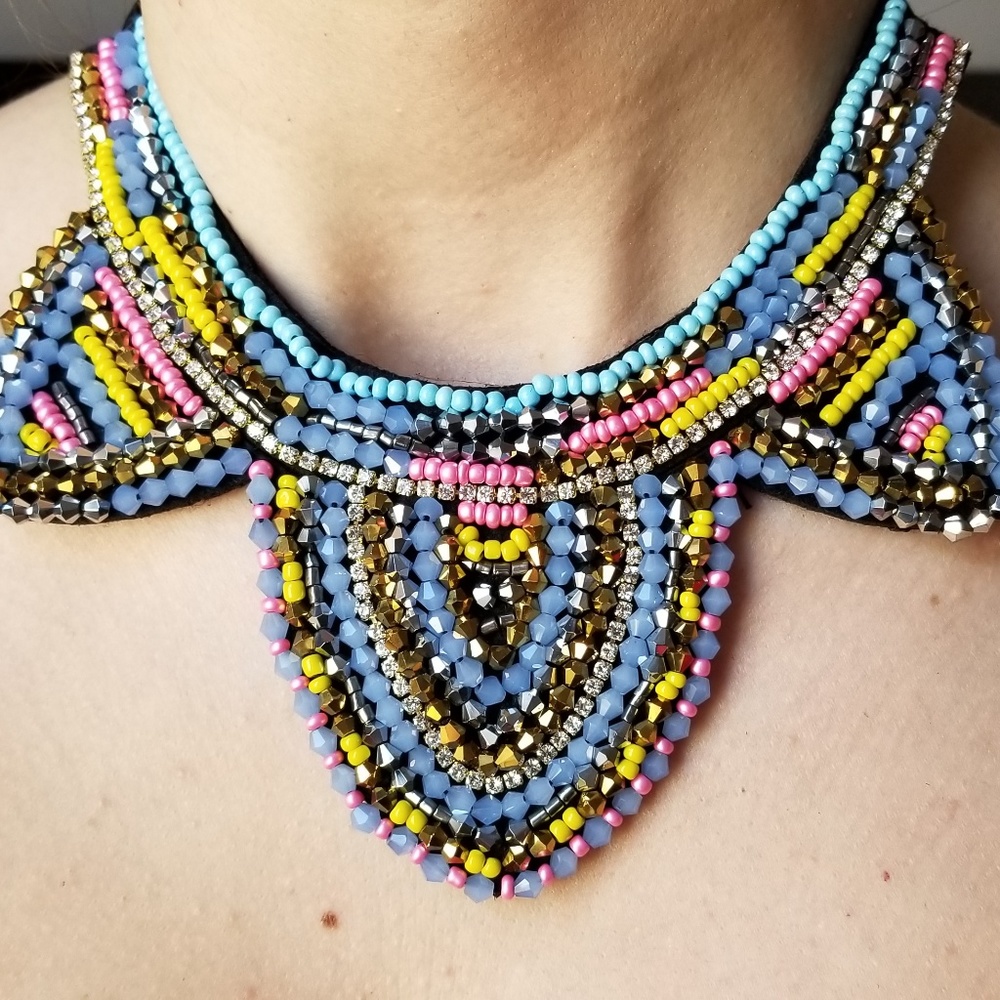 Multi color Sand Beaded Necklace